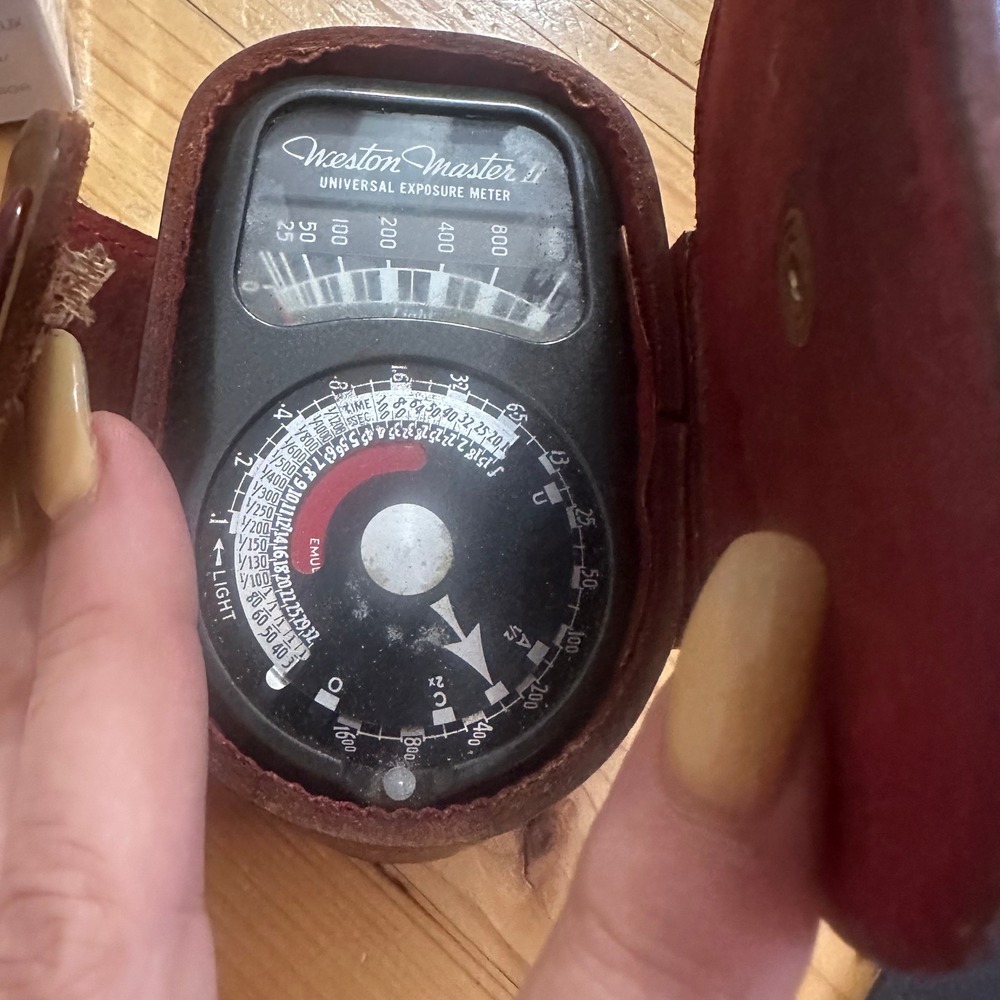 Vintage Weston Master II Model 735 Universal Exposure Meter with Case and Manual